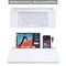 Desk Whiteboard Dry Erase Glass Whiteboard, Varhomax Desktop White Board with Storage to-do List Memo Notepad Desktop Buddy Keyboard Stand for Home Office and School Accessories Supplies (White)